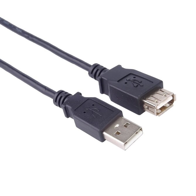 PremiumCord USB 2.0 kabel prodlužovací, A-A, 3m černá