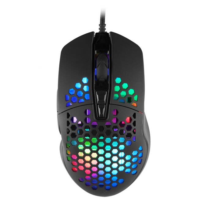 C-TECH herní myš Scarab, casual gaming, 7200 DPI, RGB podsvícení, USB