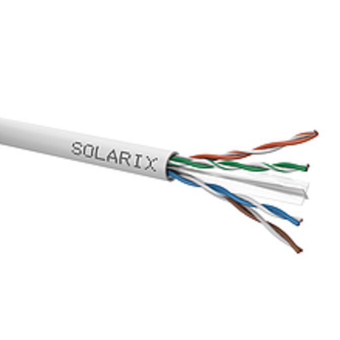 Solarix Instalační kabel CAT6 UTP PVC Eca 100m/box