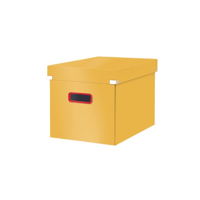 LEITZ Čtvercová krabice  Click&Store COSY, velikost L (A4), teplá žlutá