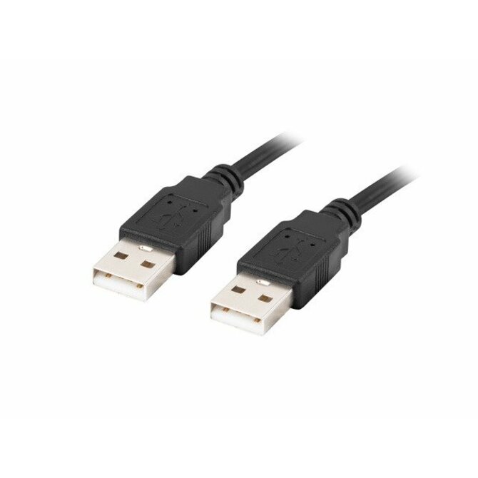 LANBERG USB-A M / M 2.0 kabel 0,5m, černý