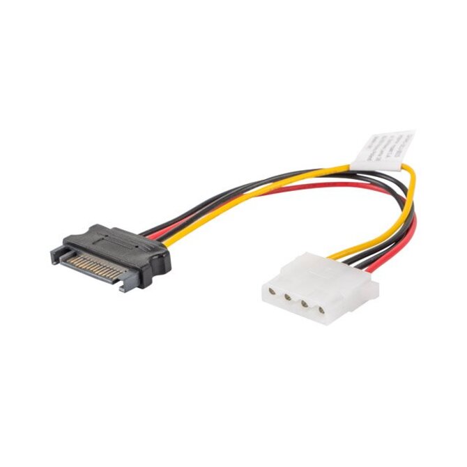 LANBERG Molex (F) na SATA (M) kabel 15cm 