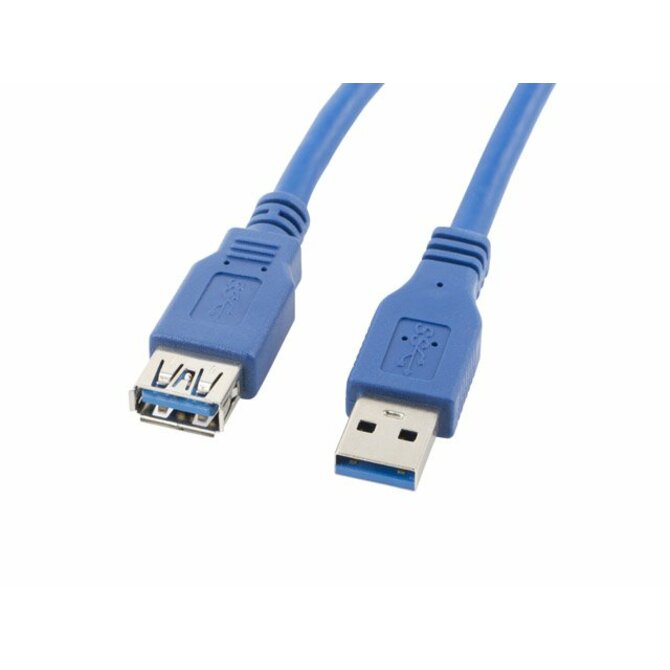 LANBERG USB-A M / F 3.0 kabel 3m, modrý 