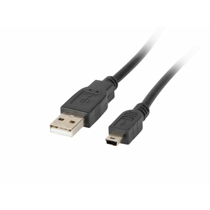 LANBERG USB MINI (M) na USB-A (M) 2.0 kabel 0,3m, černý (CANON) 