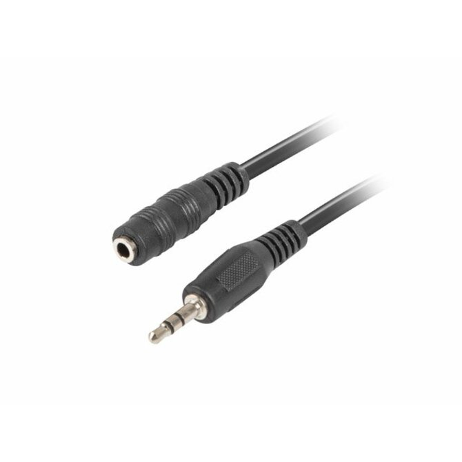 LANBERG Minijack 3.5mm M / F 3 PIN kabel 1,5m, černý 
