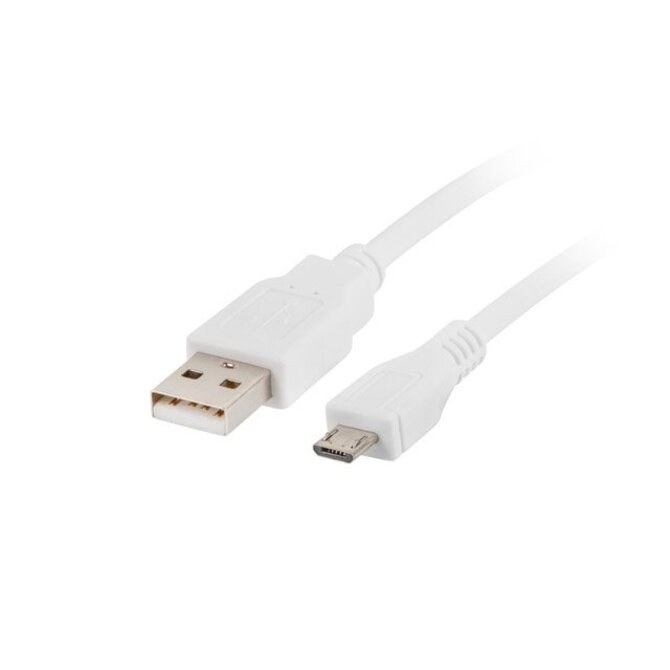 LANBERG Micro USB (M) na USB-A (M) 2.0 kabel 1,8m, bílý 