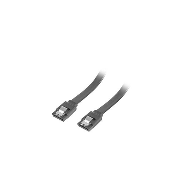 LANBERG SATA III datový kabel (6GB/S) F / F 70cm, rovný, kovová západka, černý