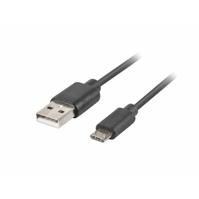 LANBERG USB Micro (M) na USB-A (M) 2.0 kabel 3m, černý, rychlé nabíjení 3.0 