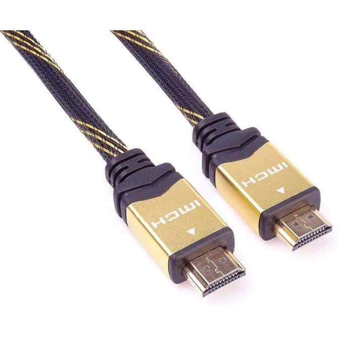 PremiumCord GOLD 4K HDMI High Speed + Ethernet kabel, zlacené konektory, 3m