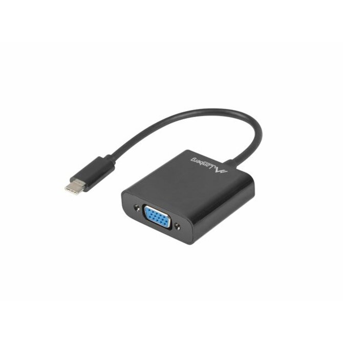 LANBERG USB-C(M) 3.1 na VGA(F) adaptér kabel 15CM černý  