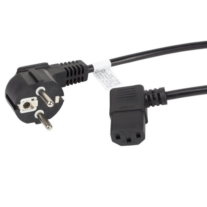 LANBERG CEE 7/7 na IEC 320 C13 POWER CORD 1.8M úhlový RIGHT VDE černý  