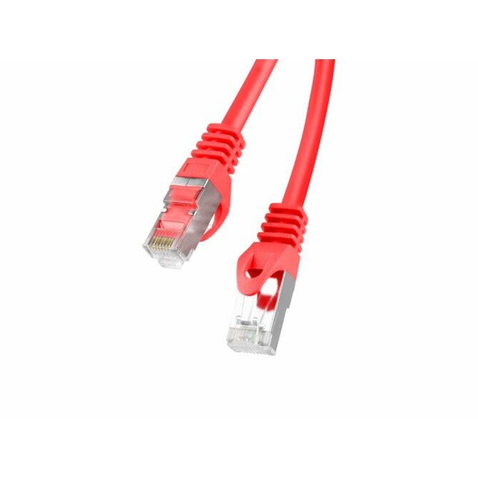 LANBERG Patch kabel CAT.6 FTP 0.5M červený Fluke Passed  