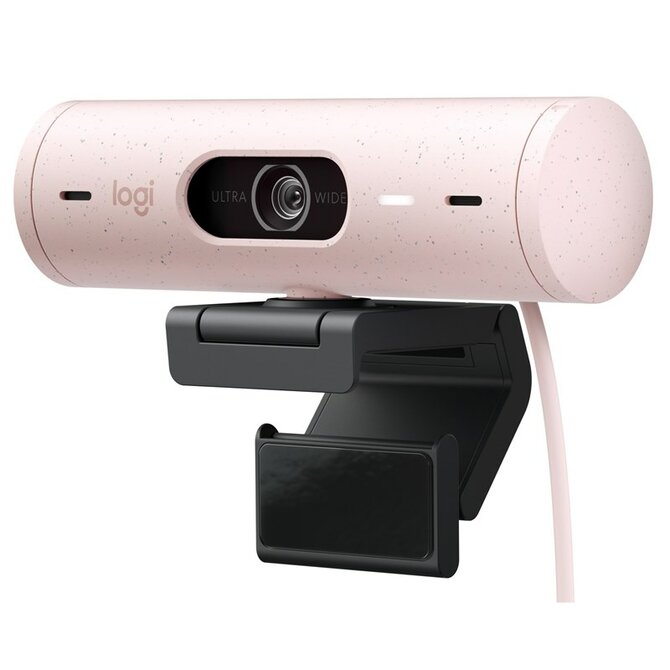 Logitech webkamera BRIO 500, Full HD, 4x zoom,RightLight 4 s HDR, růžová ,USB-C
