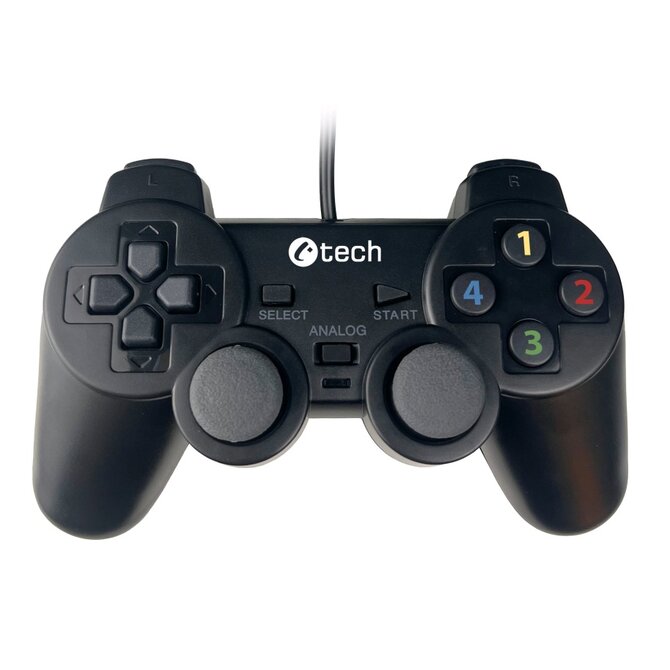 C-TECH Gamepad Callon pro PC/PS3, 2x analog, X-input, vibrační, 1,8m kabel, USB