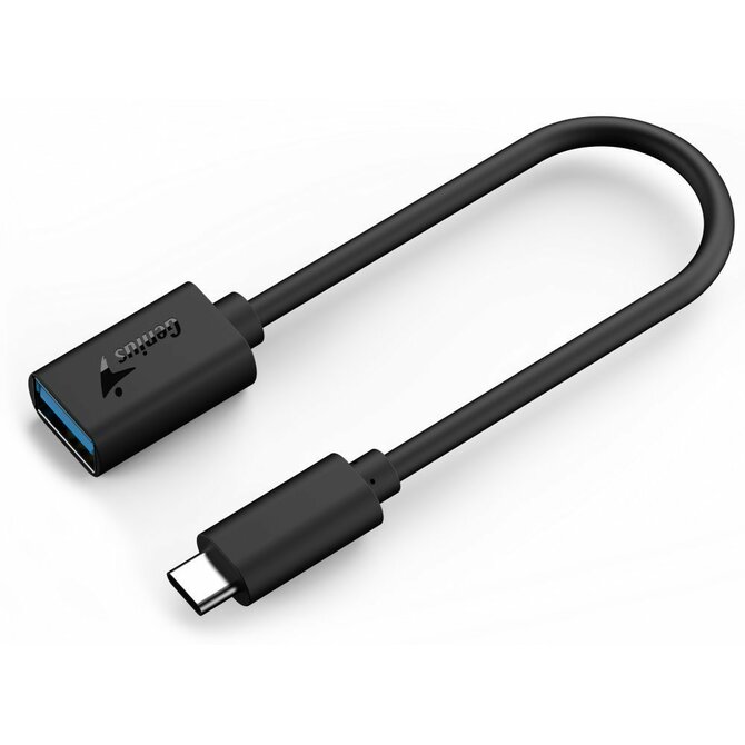 Genius ACC-C2AC, Redukce, USB 3.0, USB typ C na USB typ A, 21cm, černá