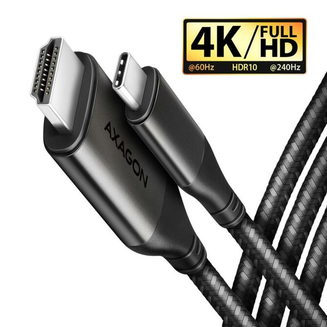 AXAGON RVC-HI2MC, USB-C -> HDMI 2.0A redukce / kabel 1,8m, 4K/60Hz