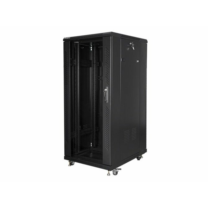 LANBERG Volně stojící skříň 19" 27U/600x800 (v rozloženém stavu) černá (RAL9004)  