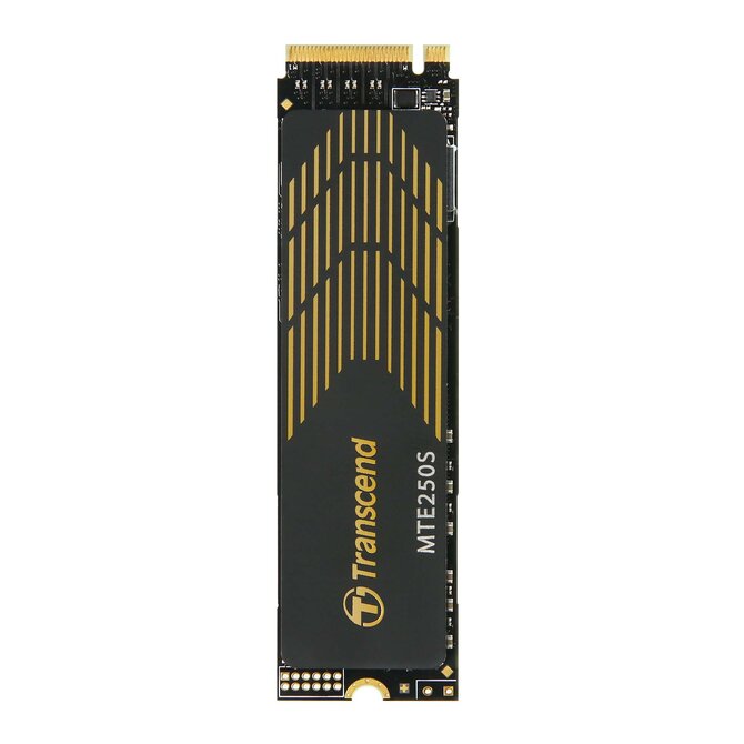 TRANSCEND MTE250S 4TB SSD disk M.2 2280, PCIe Gen4 x4 NVMe 1.4 (3D TLC), graphene heatsink, 7100MB/s R, 6500MB/s W