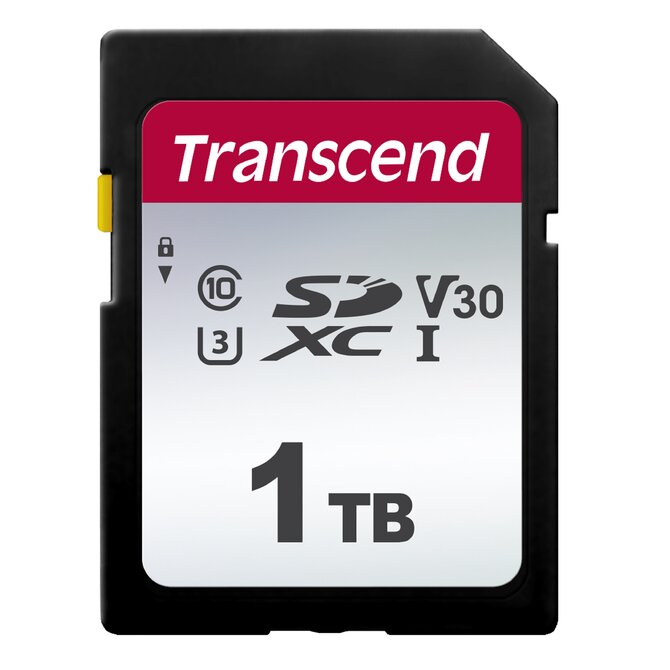 Transcend 1TB SDXC 300S (Class 10) UHS-I U3 V30 paměťová karta, 100 MB/s R, 85 MB/s W