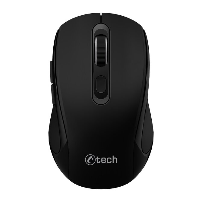 C-TECH myš WLM-12 Dual mode, bezdrátová, BT5.0 + 2,4GHz, 1600DPI, 6 tlačítek, USB nano receiver, černá