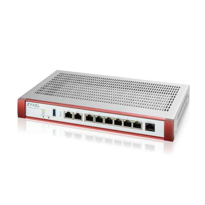 Zyxel USG FLEX 200H Series, UsZyxel USG FLEX 200H Series, User-definable ports with 2*2.5G & 6*1G, 1*USB with 1 YR Security bundle