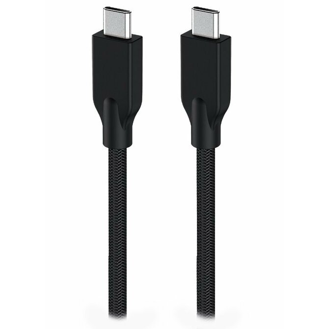 Genius ACC-C2CC-3A, Kabel, USB-C na USB-C, USB 3.0, 3A, PD 60W, opletený, 1,5m, černý