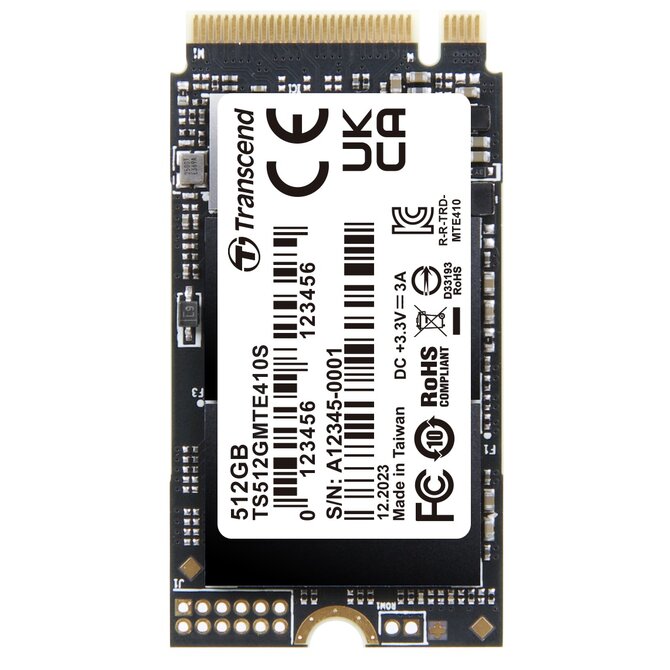 Transcend MTE410S 512GB SSD disk M.2 2242, NVMe PCIe Gen4 x4  3300MB/s R 1600MB/s W