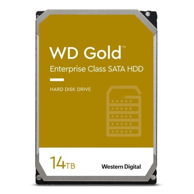 WD Gold Enterprise WD142KRYZ/14TB/3,5”/512MB cache/7200 RPM/SATAIII/600/262 MB/s/CMR