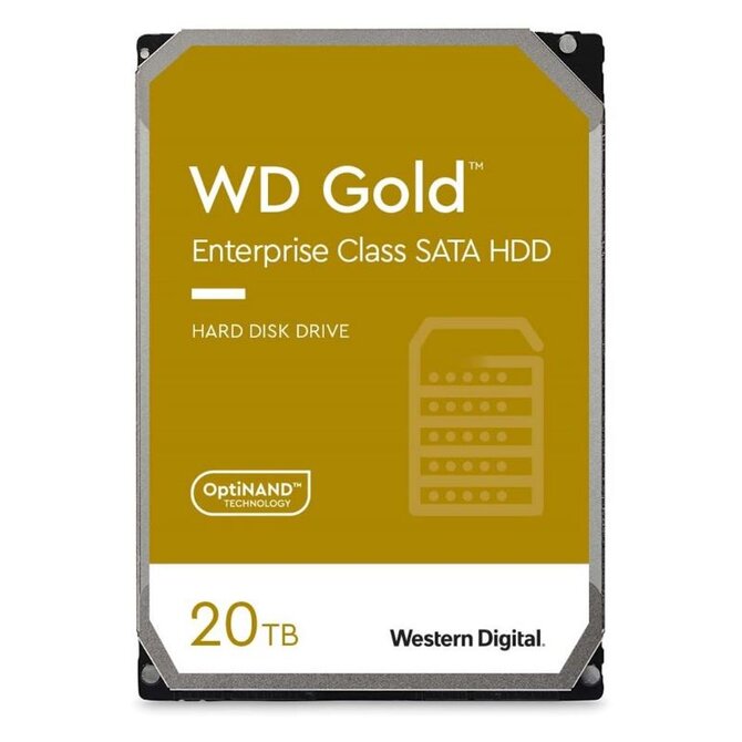 WD Gold Enterprise WD202KRYZ/20TB/3,5”/512MB cache/7200 RPM/SATAIII/600/269 MB/s/CMR