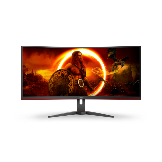 AOC LCD herní CU34G2XE 34" zakřivený VA 21:9 FreeSync/3440x1440@144Hz/1ms/300cd/80mil:1/HDMI/2xDP/VESA