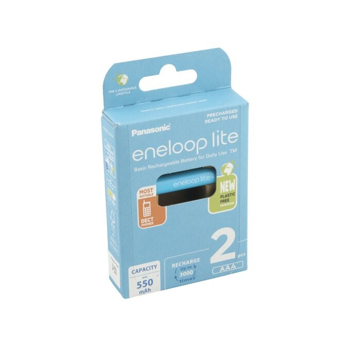 AVACOM Nabíjecí baterie AAA Panasonic Eneloop Lite N 550mAh Ni-MH 2ks Blistr - 3000 nabíjecích cyklů