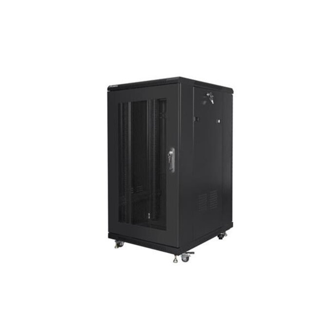 LANBERG Volně stojící skříň 19" 22U/600x800 černá (RAL9004)   (v rozloženém stavu) 2 ze 3