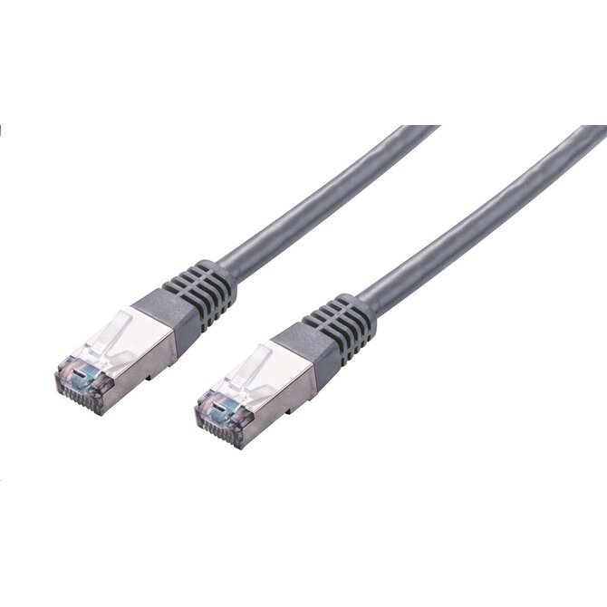 C-TECH Kabel patchcord Cat5e, FTP, šedý, 0,25m