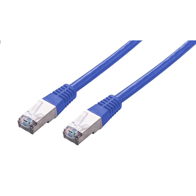 C-TECH Kabel patchcord Cat5e, FTP, modrý, 2m