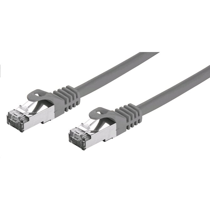 C-TECH Kabel patchcord Cat7, S/FTP, šedý, 1m