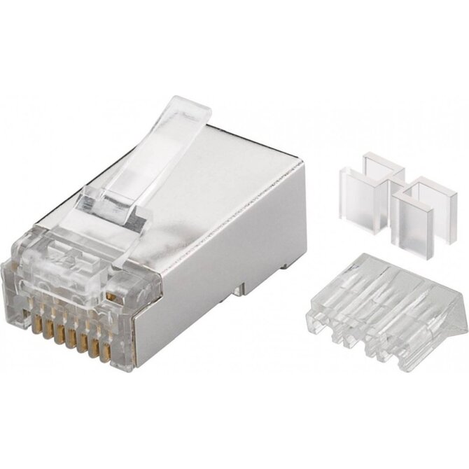 PremiumCord Konektor RJ 45 stíněný, CAT6A, AWG 24-26