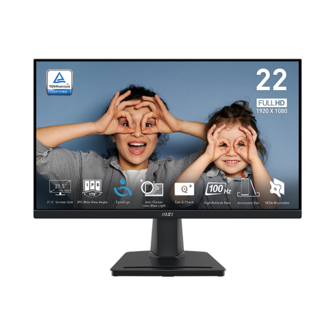 MSI monitor PRO MP225, 21,5" IPS/1920 x 1080 FHD/100Hz/1ms/HDMI/D-Sub