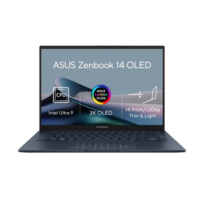 ASUS Zenbook 14 - Ultra 9 Processor 285H/32GB/1TB SSD/14"/WUXGA/OLED/Touch/2y PUR/WIn 11 Pro/modrá