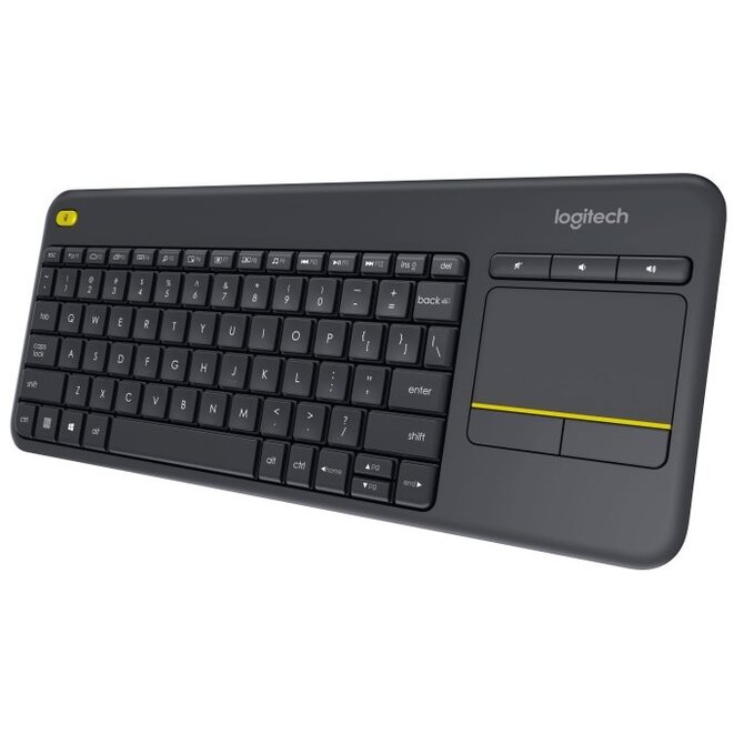 Logitech klávesnice Wireless Keyboard K400 Plus, CZ/SK, unifying přijímač, černá