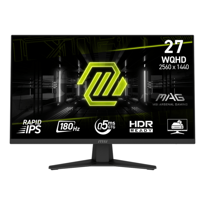 MSI Gaming monitor MAG 274QF 27" Rapid IPS/2560x1440 WQHD/180Hz/0,5ms/2xHDMI/DP/černá