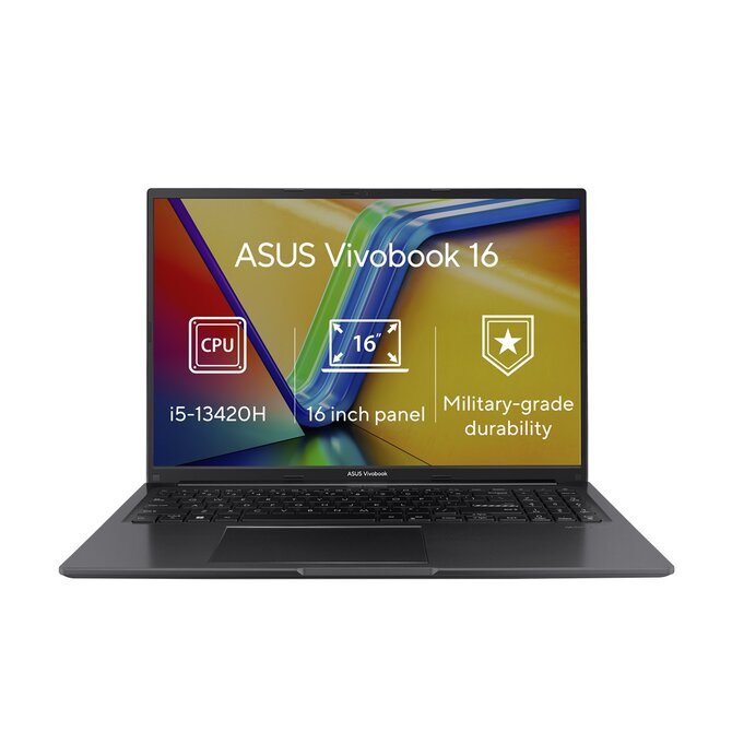 ASUS Vivobook 16 - i5-13420H/16GB/512GB SSD/16"/WUXGA/IPS/2y PUR/Win 11 Home/černá