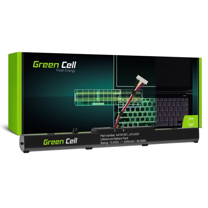 Green Cell Battery A41N1501 for Asus ROG GL752 GL752V GL752VW, Asus VivoBook Pro N552 N552V N552VW N552VX N752 N752V N752VX