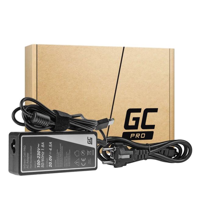 Green Cell PRO Charger / AC Adapter 20V 4.5A 90W for Lenovo G500 G500s G510 Z51-70 IdeaPad Z510 Z710 ThinkPad T440s T460p T470p