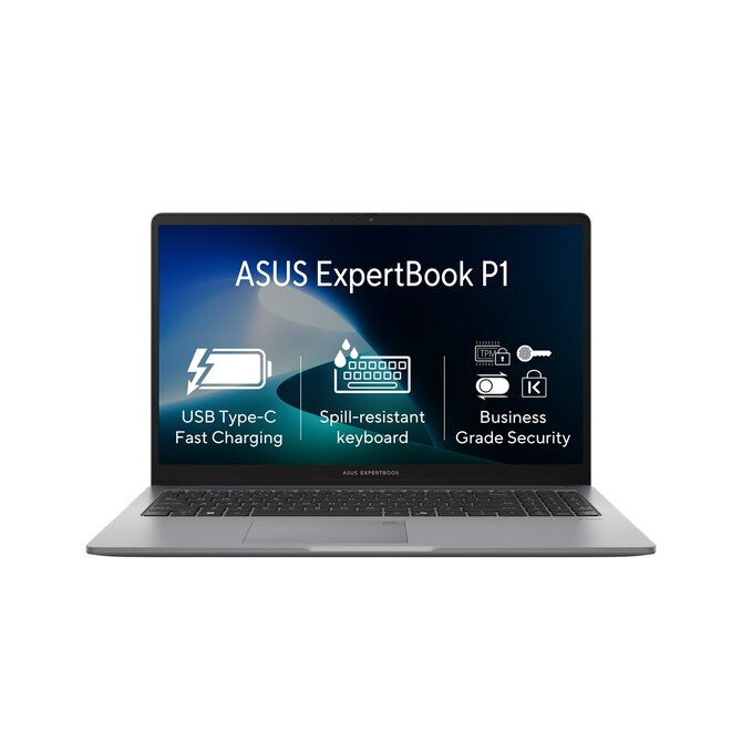 ASUS ExpertBook P1 - i3-1315U/8GB/256GB SSD/15,6"/FHD/IPS/2y PUR/Win 11 Pro/šedá