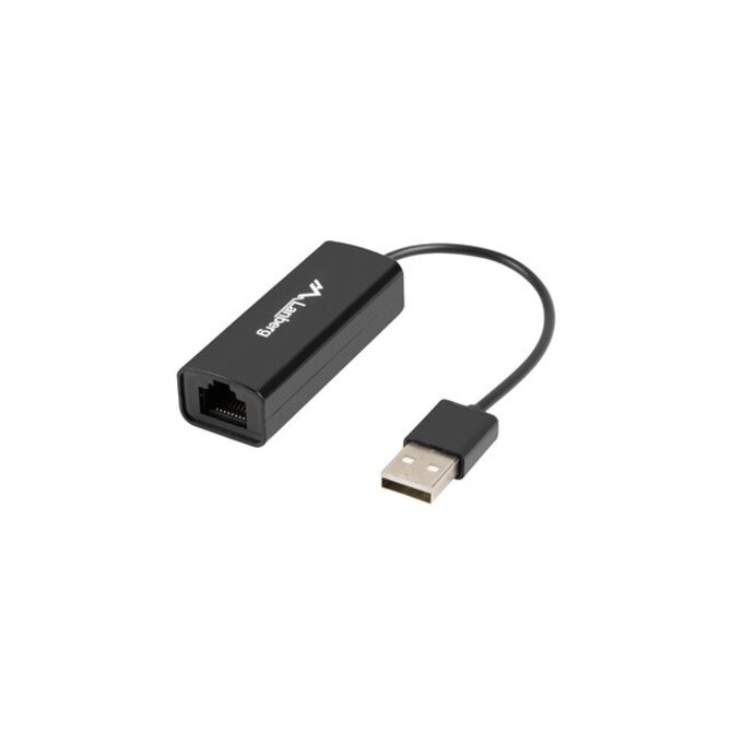 LANBERG USB->RJ45 ETHERNET ADAPTÉR SÍŤOVÁ KARTA  USB 2.0 1X RJ45 100MB KABEL