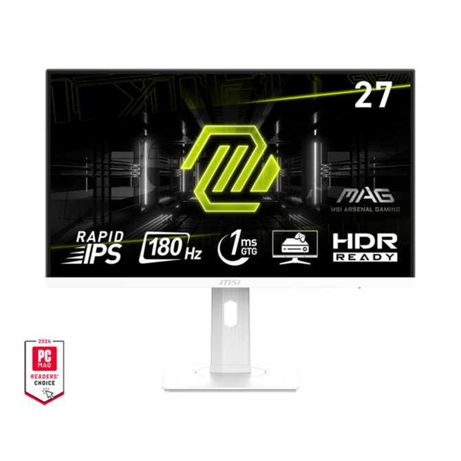 MSI Gaming monitor MAG 274PFW 27" Rapid IPS/FHD/1ms/2xHDMI/DP/Výškově nastavitelný/Pivot/bílá