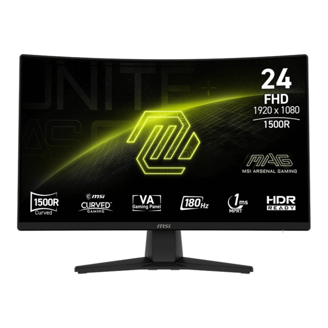 MSI MAG 242C Gaming monitor 23,6" VA zakřivený/FHD/180Hz/1ms/DP/HDMI/černá