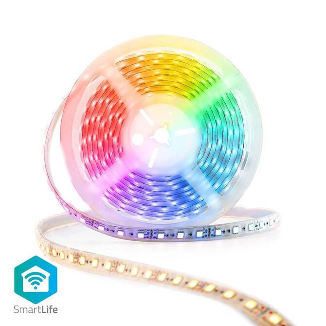 Nedis WIFILS52CRGBW Smart LED pásek Wi-Fi | Více barev | SMD | 5.00 m | IP21 | 2700 - 6500K | 960 lm | Android / IOS