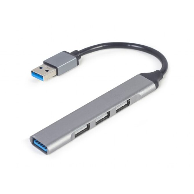 Gembird USB hub 4-portový USB 3.1 (Gen 1),stříbrný