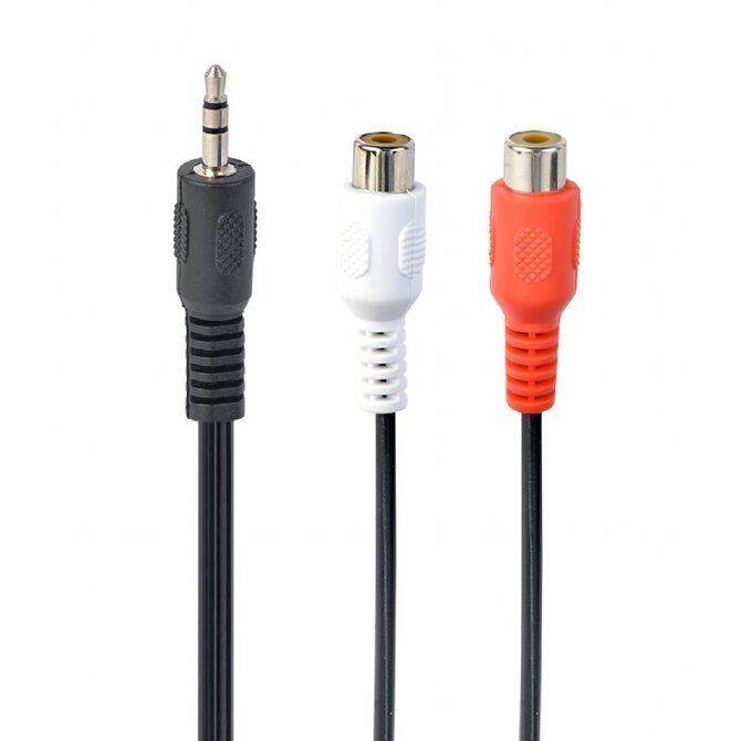 Gembird Stereo audio kabel s 3,5mm zástrčkou na 2x RCA zásuvky, 0,2 m